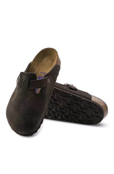 Scarpa Birkenstock Mocca da Uomo 660463 boston sfb  suede leather