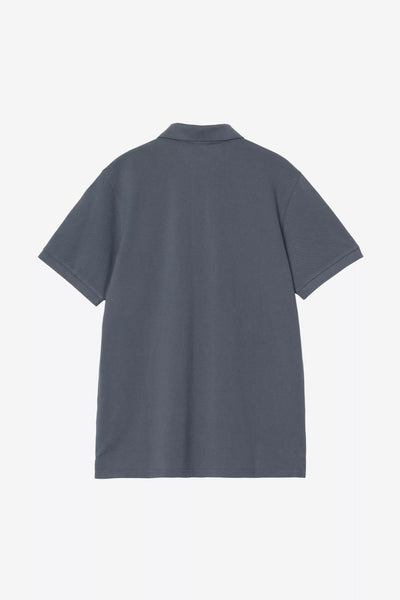 Polo Carhartt Wip Cozy Blue Gold da Uomo i023807 chase piqu