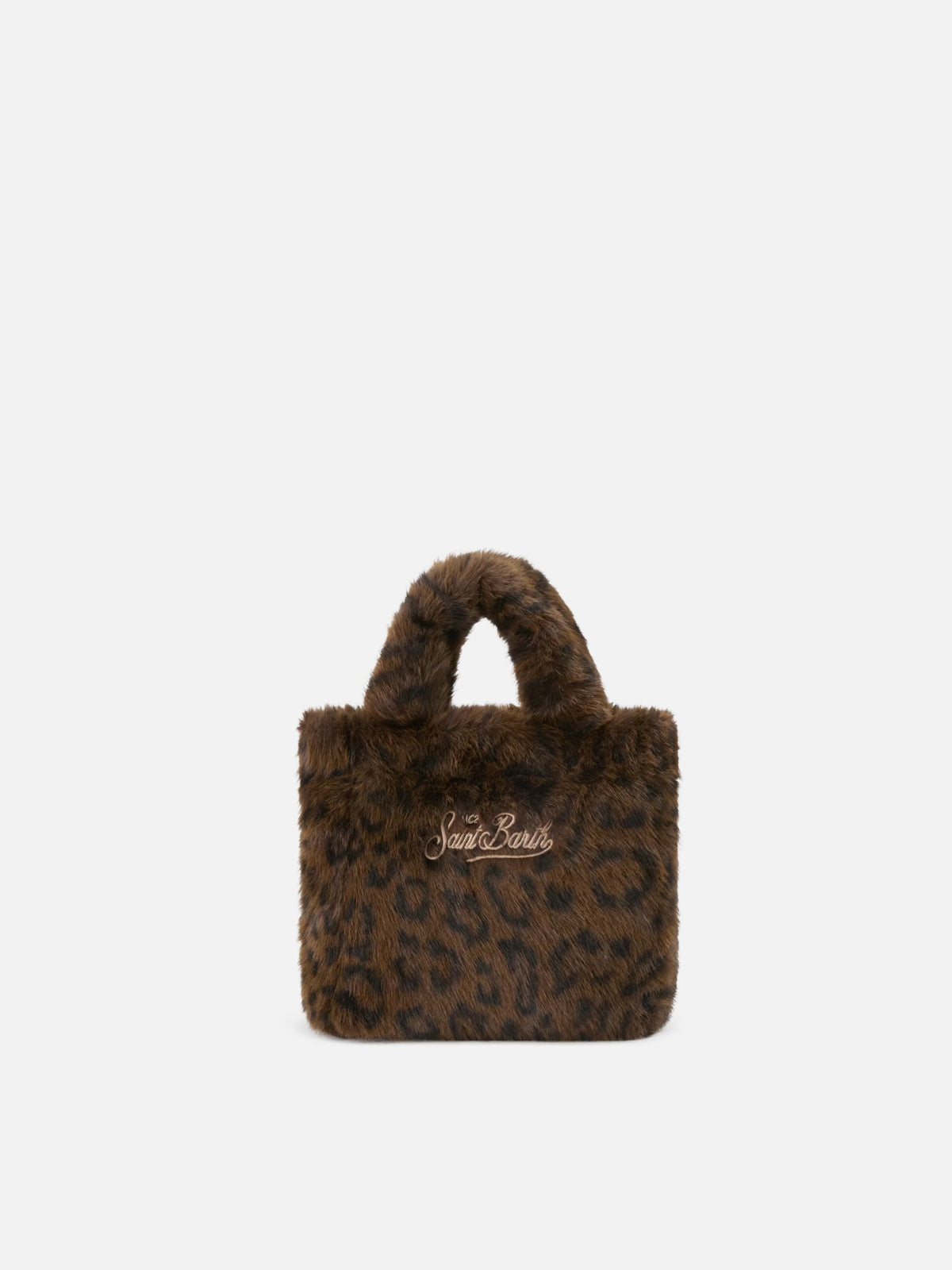 Borsa Mc2 Saint Barth Dark Leopard da Donna vanity mini soft fur