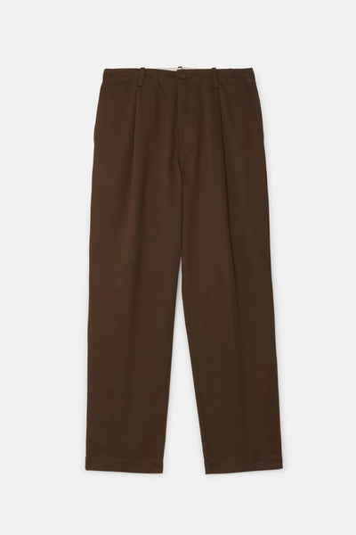 Pantalone Universal Overall Brown da Uomo ptf05 twill tuck tapered