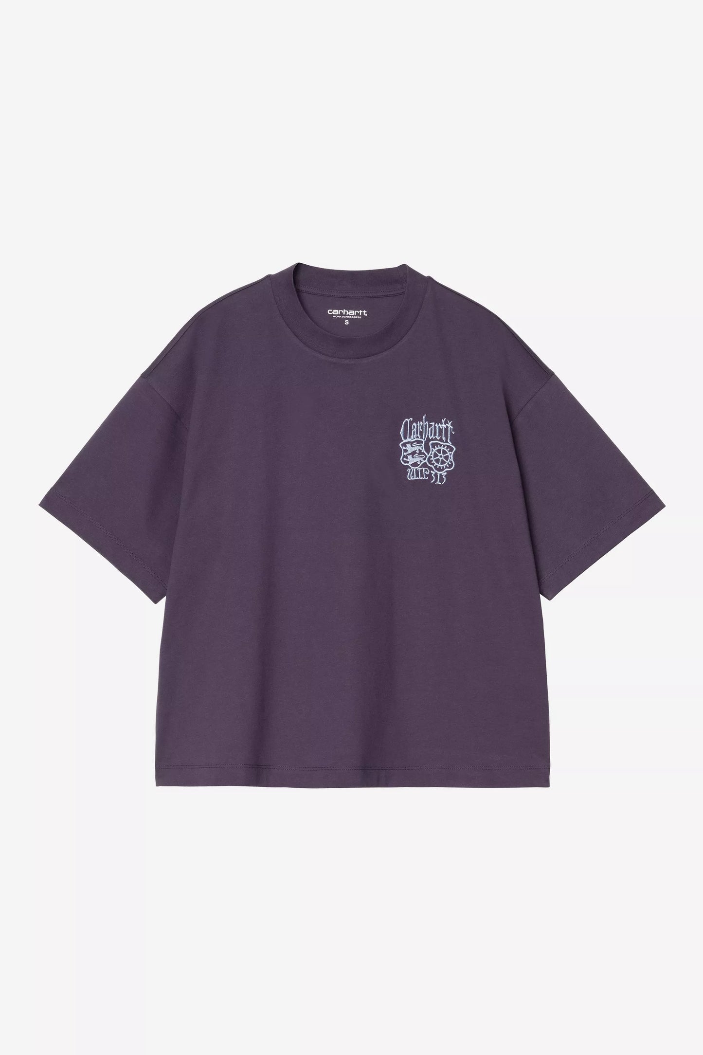 T-Shirt Carhartt Wip Lokers Blue da Donna i036035 signet