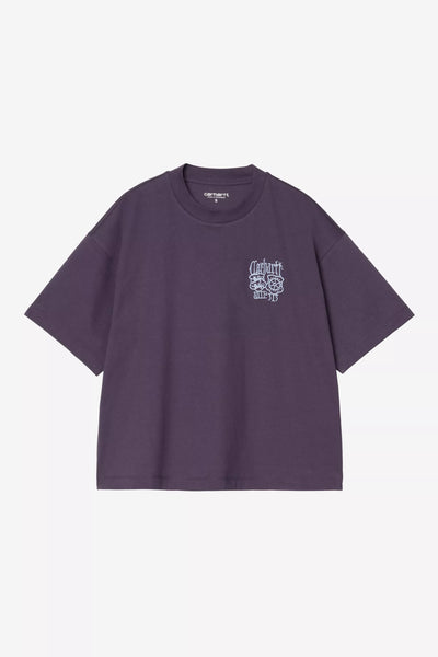 T-Shirt Carhartt Wip Lokers Blue da Donna i036035 signet