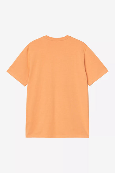 T-Shirt Carhartt Wip Gentle Orange da Uomo i030434 pocket
