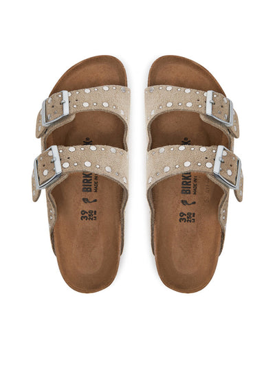 Scarpa Birkenstock Taupe da Donna 1029390 arizona rivet suede lather