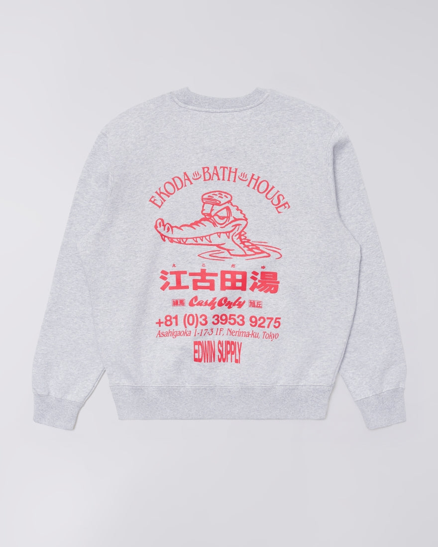 Felpa Edwin Grey Marl da Uomo i037413 ekoda bath sweater