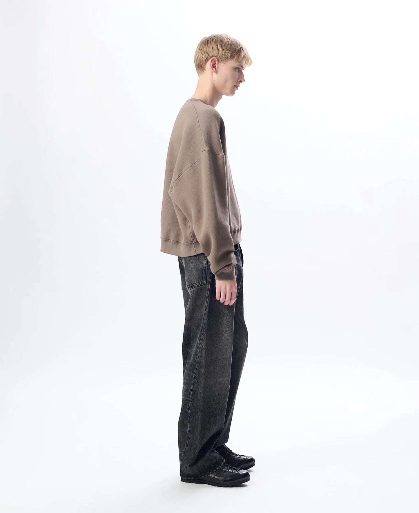 Felpa Sunflower Brown Washed da Uomo 2067  crew