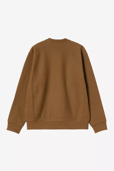 Felpa Carhartt Wip Hemilton Brown da Uomo i025475