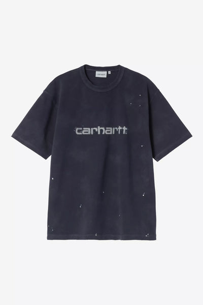 T-Shirt Carhartt Wip Dark Navy Destroy Wash da Uomo i036853 painter