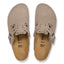 Scarpa Birkenstock Taupe  1030418 boston rivet suede calz s