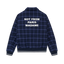Giubbotto Drole De Monsieur Navy da Uomo check flannel whit slogan