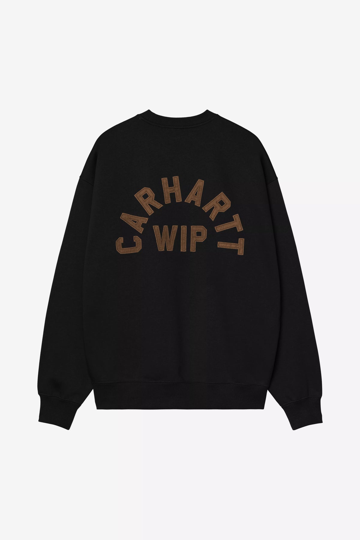 Felpa Carhartt Wip Black Hamilton Brown Stone da Uomo i037266 arch script
