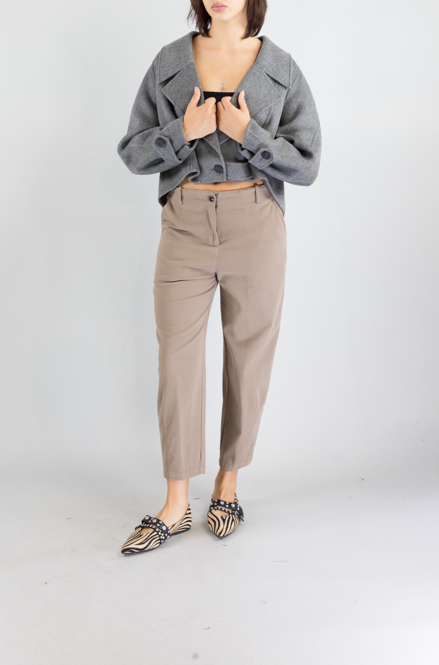 Cappotto Vicolo Grigio da Donna tf0026