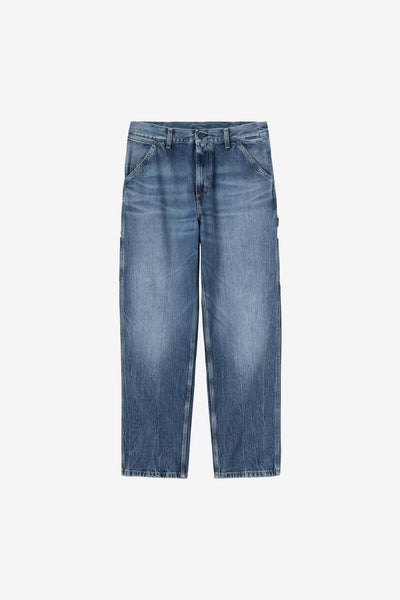 Jeans Carhartt Wip Blue Marble Used da Uomo i032024 single knee