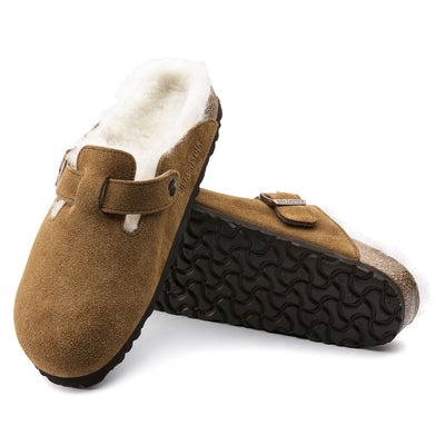 Scarpa Birkenstock Mink da Donna 1001141 boston shearling suede calzata s