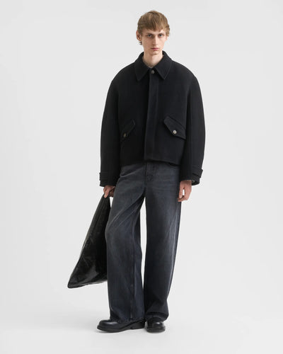 Giubbotto Sefr Black da Uomo relaxed wool