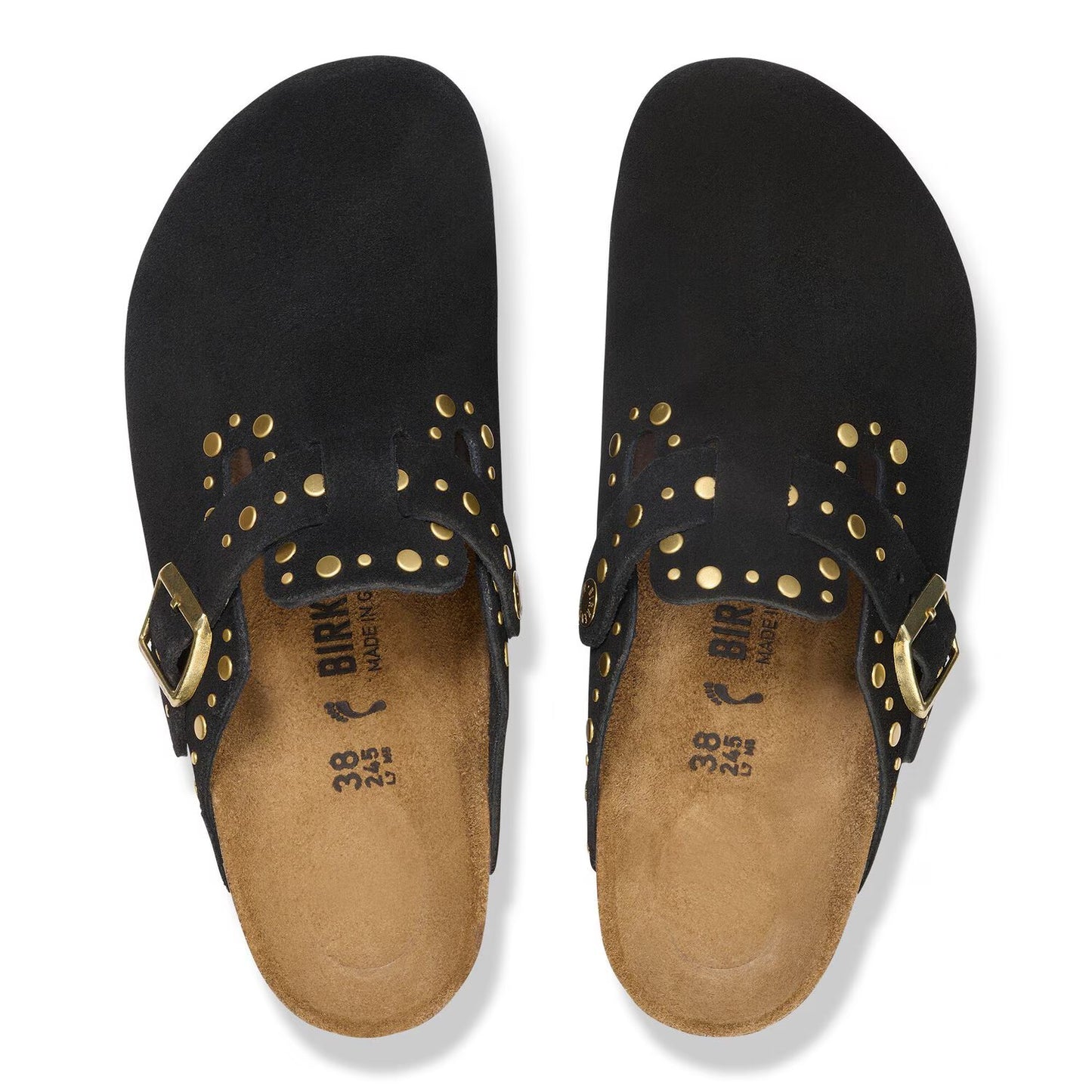 Scarpa Birkenstock Black da Donna 1030491 boston shearling suede calzata s