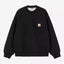 Felpa Carhartt Wip Black Stone Washed da Uomo i035547
