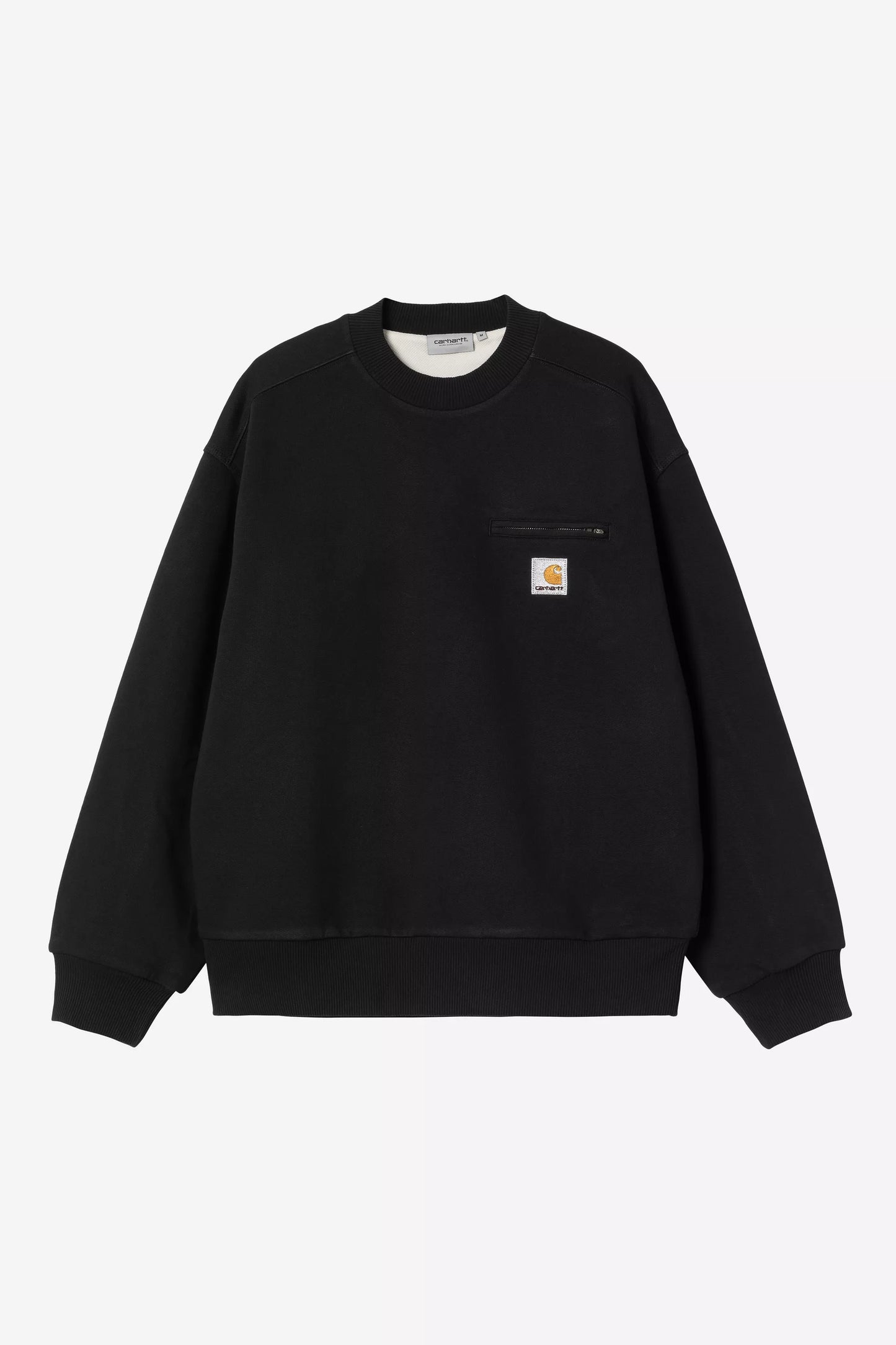 Felpa Carhartt Wip Black Stone Washed da Uomo i035547
