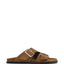 Scarpa  Alohas Suede Tan da Donna alba