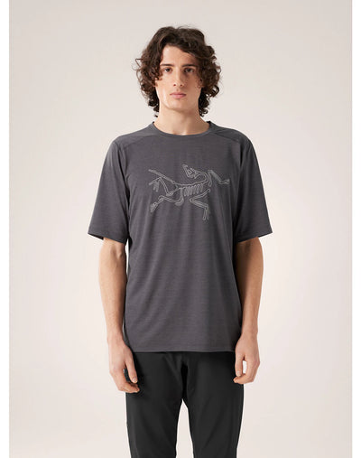 T-Shirt Arc’Teryx Black Heater da Uomo cormac logo ss m