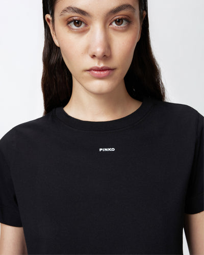 T-Shirt Pinko Nero da Donna basico