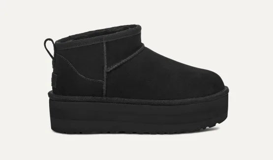 Scarpa Ugg Black da Donna classic ultra mini platform