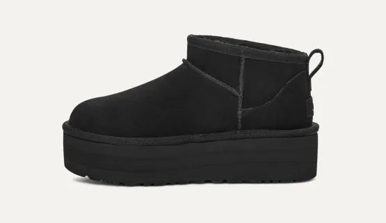 Scarpa Ugg Black da Donna classic ultra mini platform