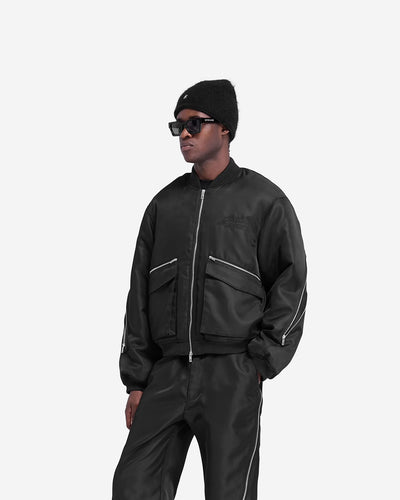 Giubbotto Represent Jet Black da Uomo m1036 zip back bomber