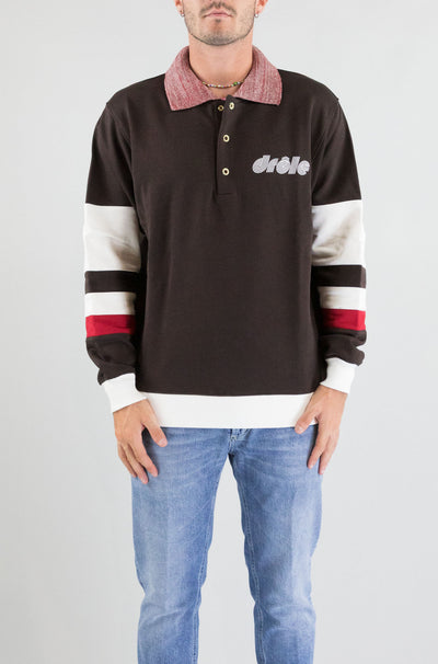 Polo Drole De Monsieur Dark Brown da Uomo polo sport pl157 co127