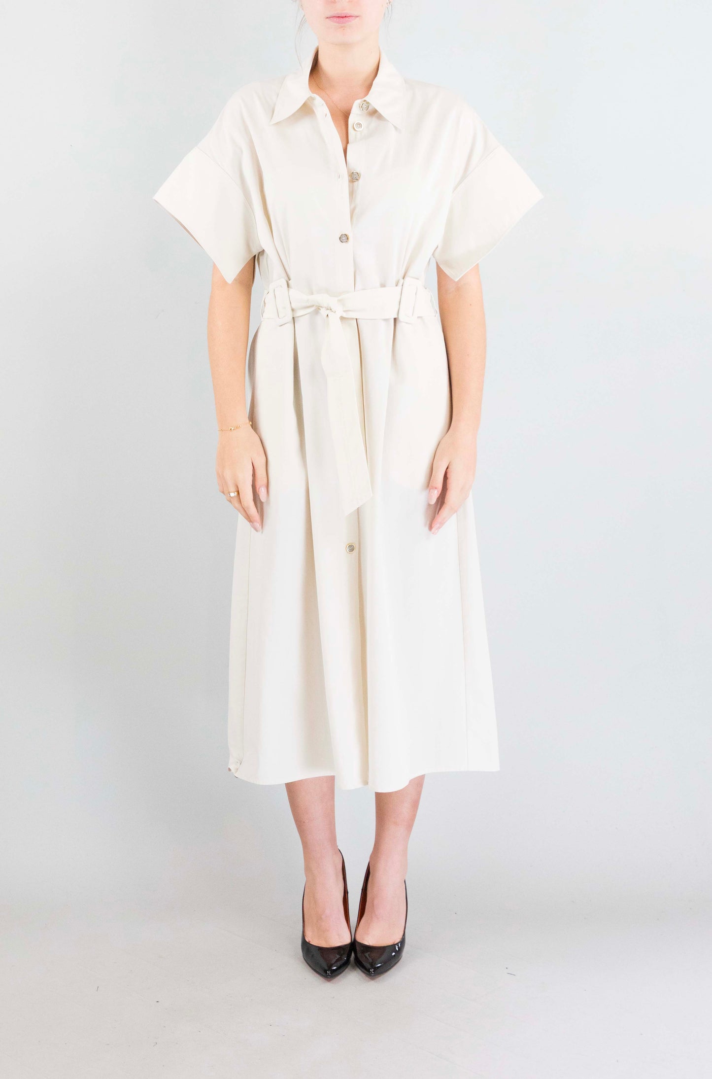 Abito Pinko Beige da Donna alesha cotone fluido