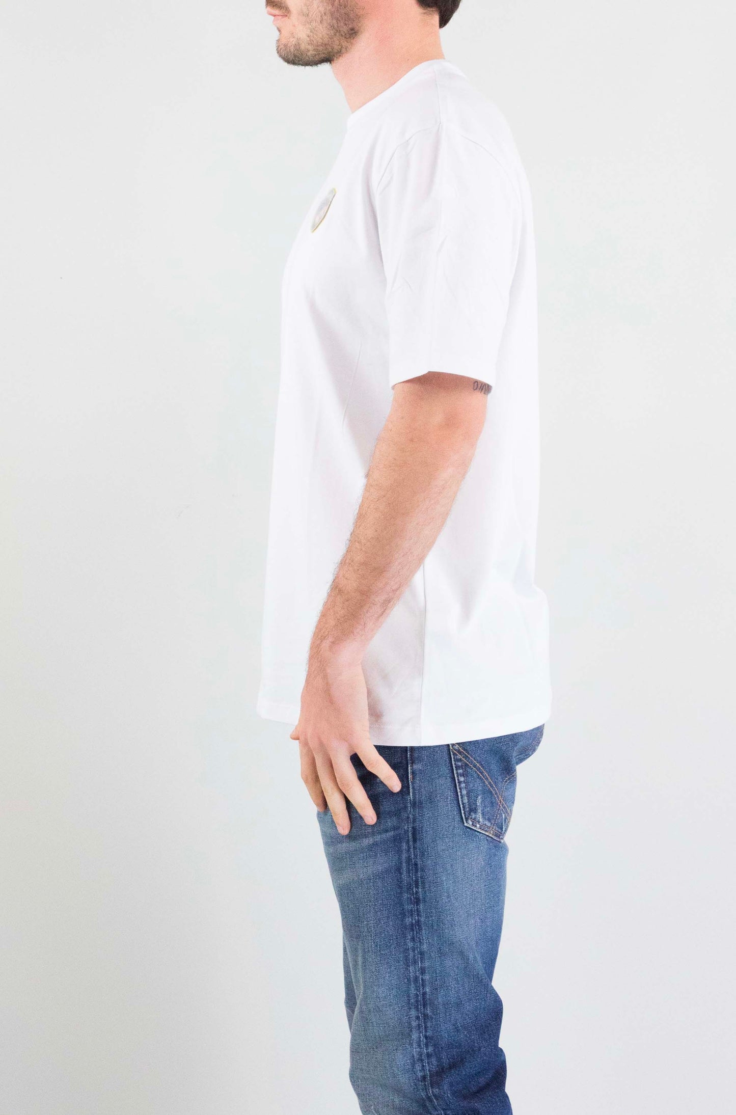 T-Shirt Blauer Bianco da Uomo 26sbluf02284 007480