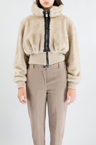 Giubbotto Pinko Beige da Donna bagels bomber aspen
