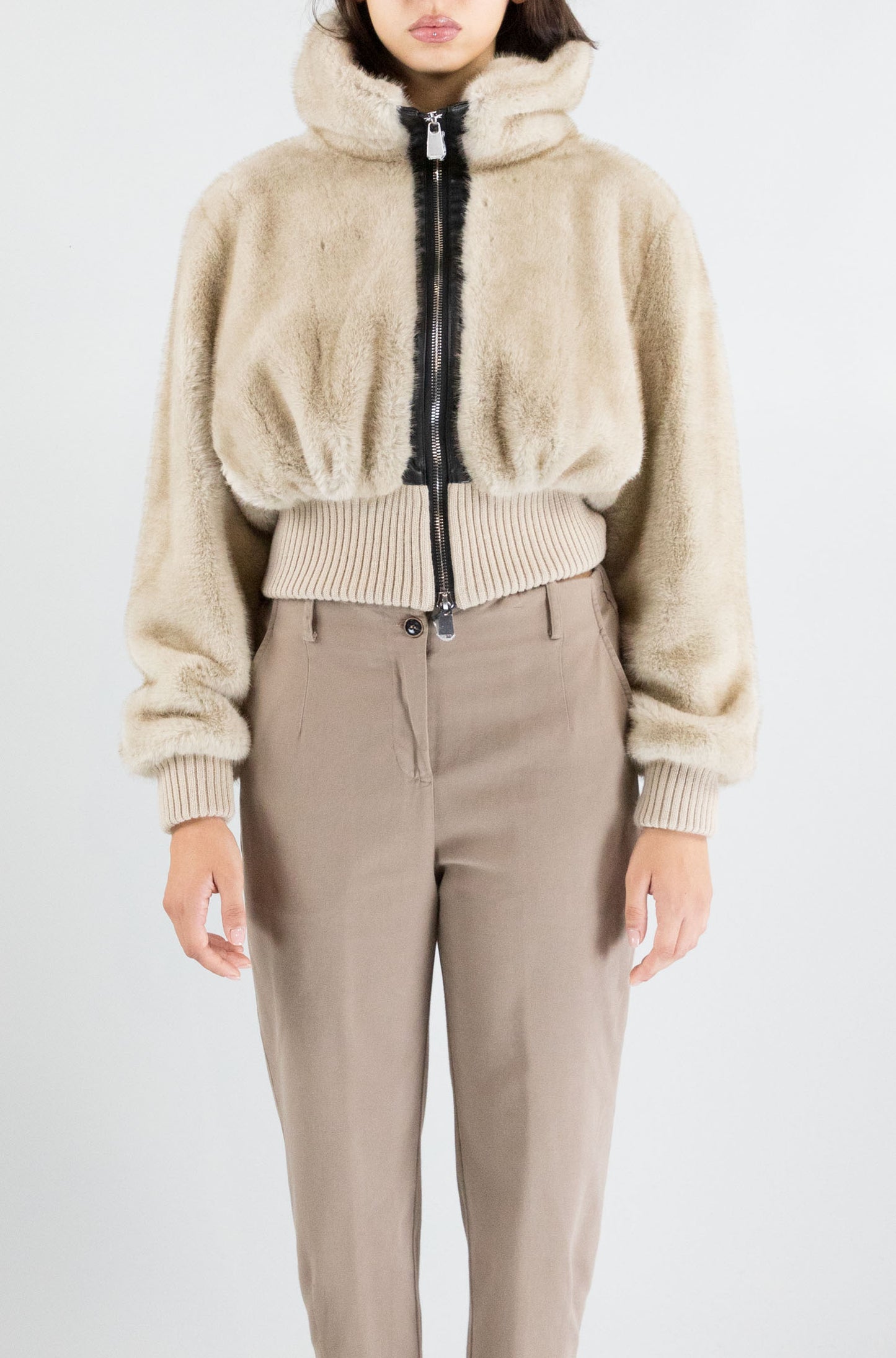 Giubbotto Pinko Beige da Donna bagels bomber aspen