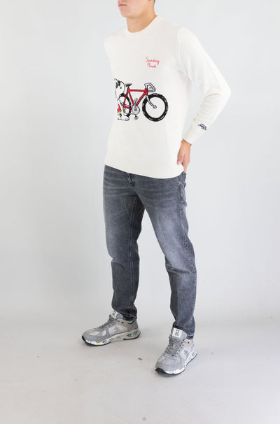 Maglia Mc2 Saint Barth Snoopy Bike Mood da Uomo heron