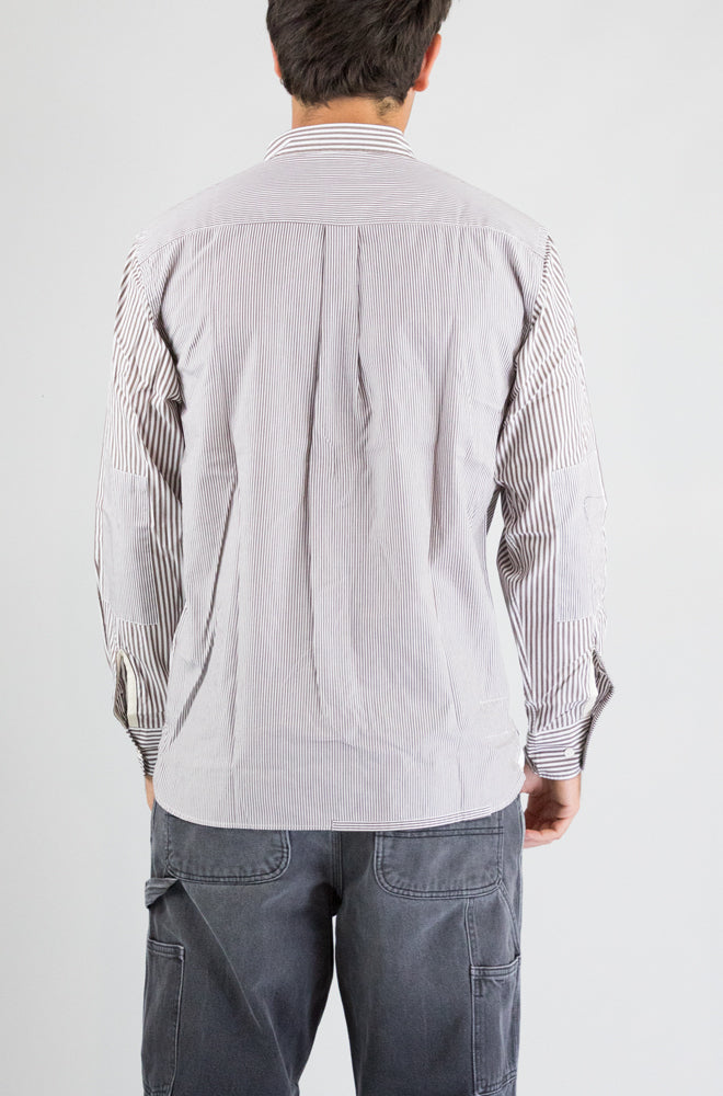 Camicia Universal Work Brown da Uomo 35558 queens cotton patched