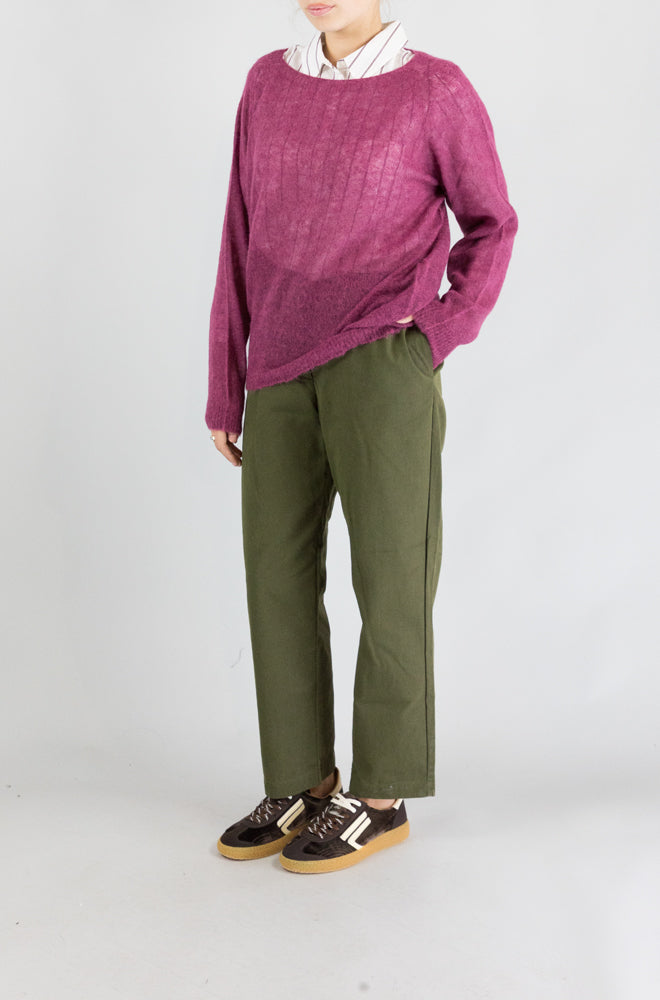Maglia Nice Things Aubergine da Donna wkx048