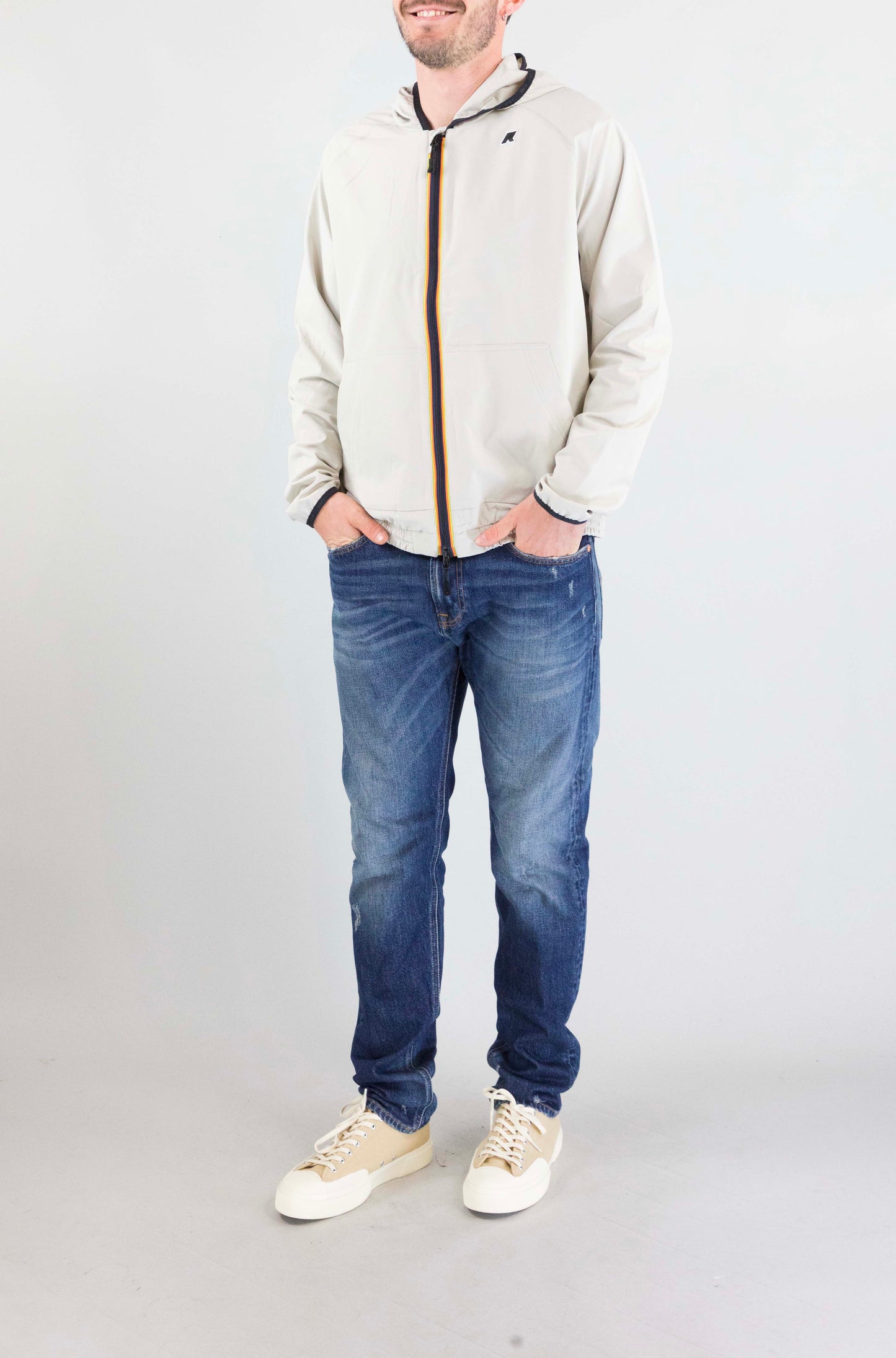 Giubbotto Kway 634 Beige Lt da Uomo k8138rw sia