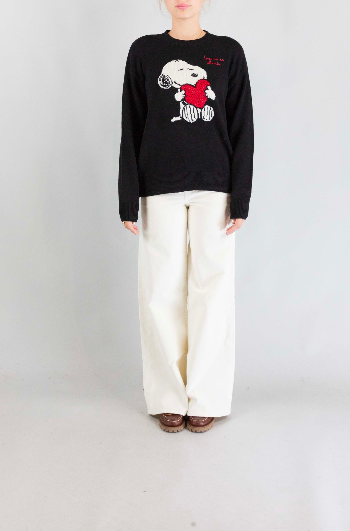 Maglia Mc2 Saint Barth Snoopy Love Heart da Donna tessa