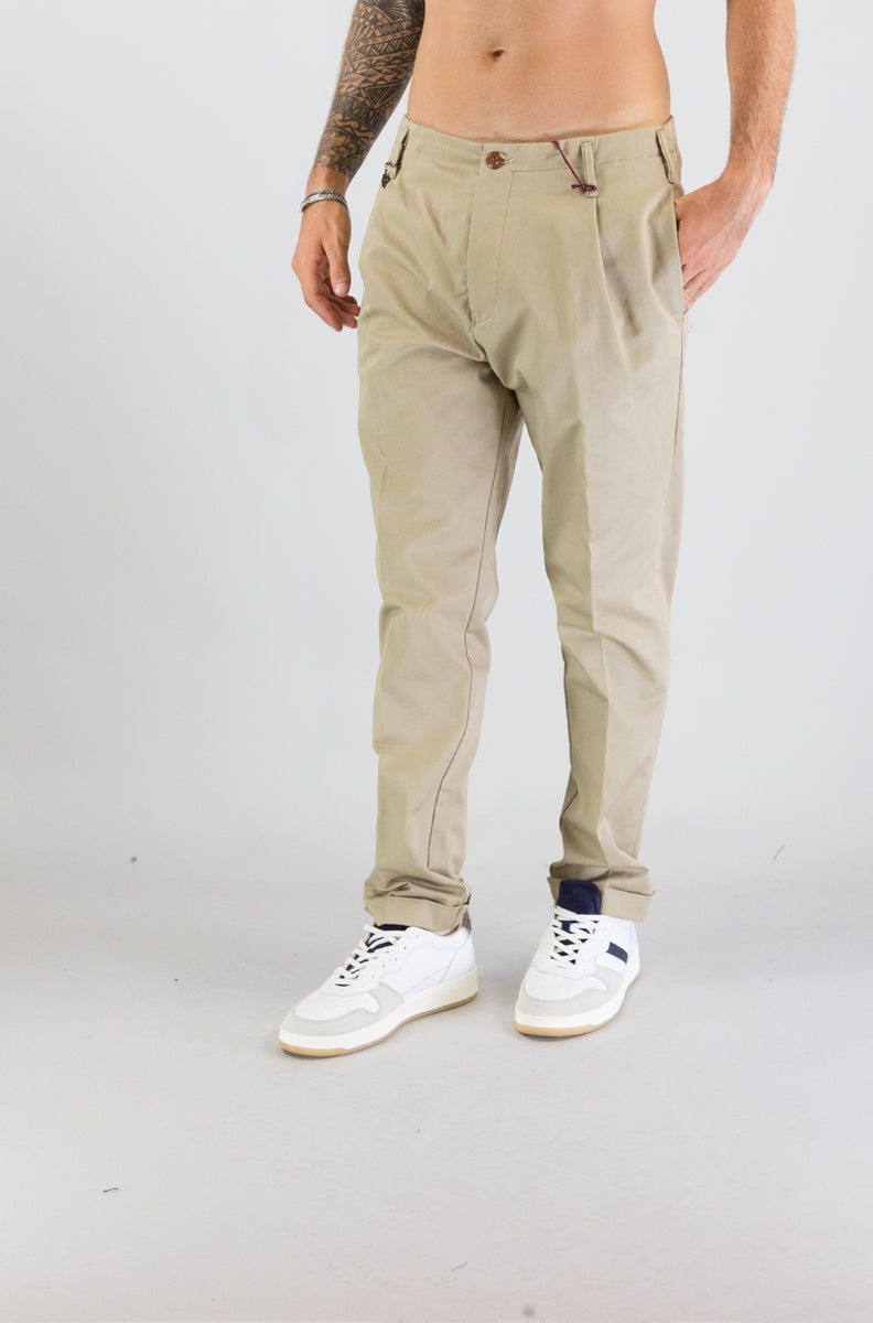 Pantalone Tela Cruda Corda da Uomo tc127p001co0447 uniform pleat