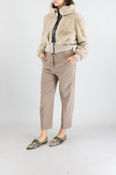 Giubbotto Pinko Beige da Donna bagels bomber aspen