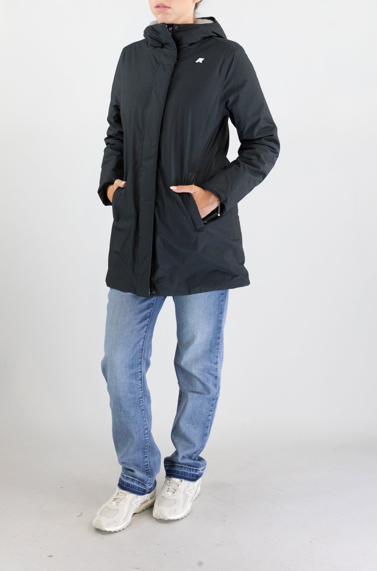 Giubbotto Kway Black Pure Gray da Donna k8144cw sophie twill soft beaver