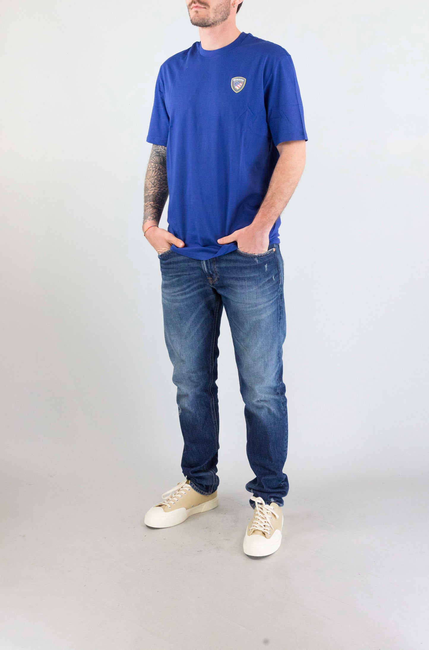 T-Shirt Blauer Blu da Uomo 26sbluf02284 007480