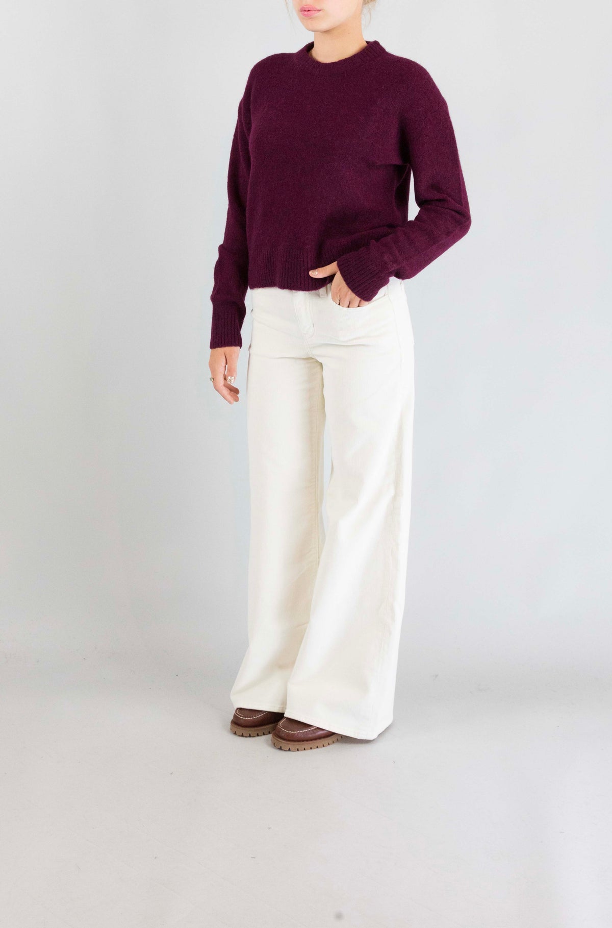 Maglia Mc2 Saint Barth Aubergine da Donna lucille soft
