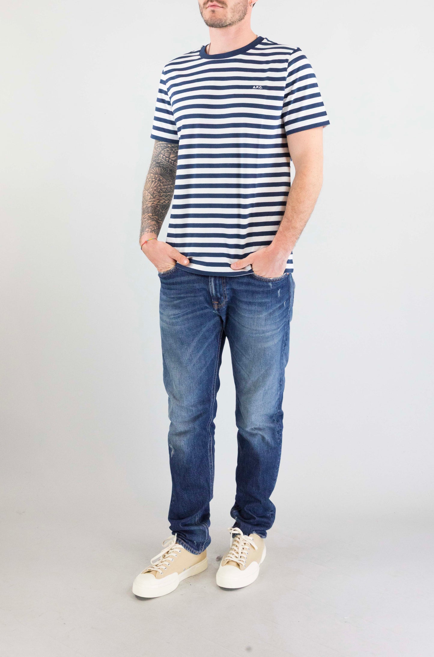 T-Shirt Apc Ink Dark Navy da Uomo cohbZA M26419