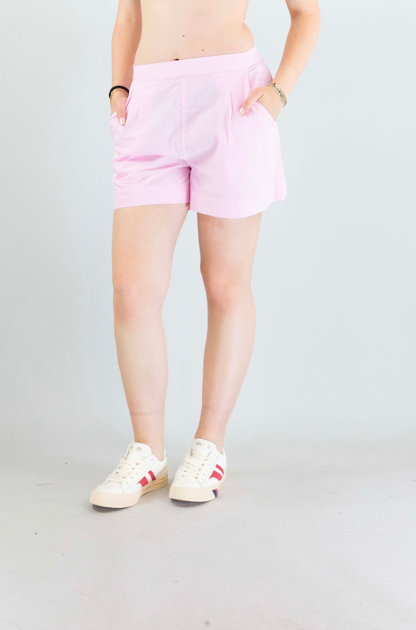 Pantalone Mc2 Saint Barth Cotton Stripes Micro V21 da Donna amani