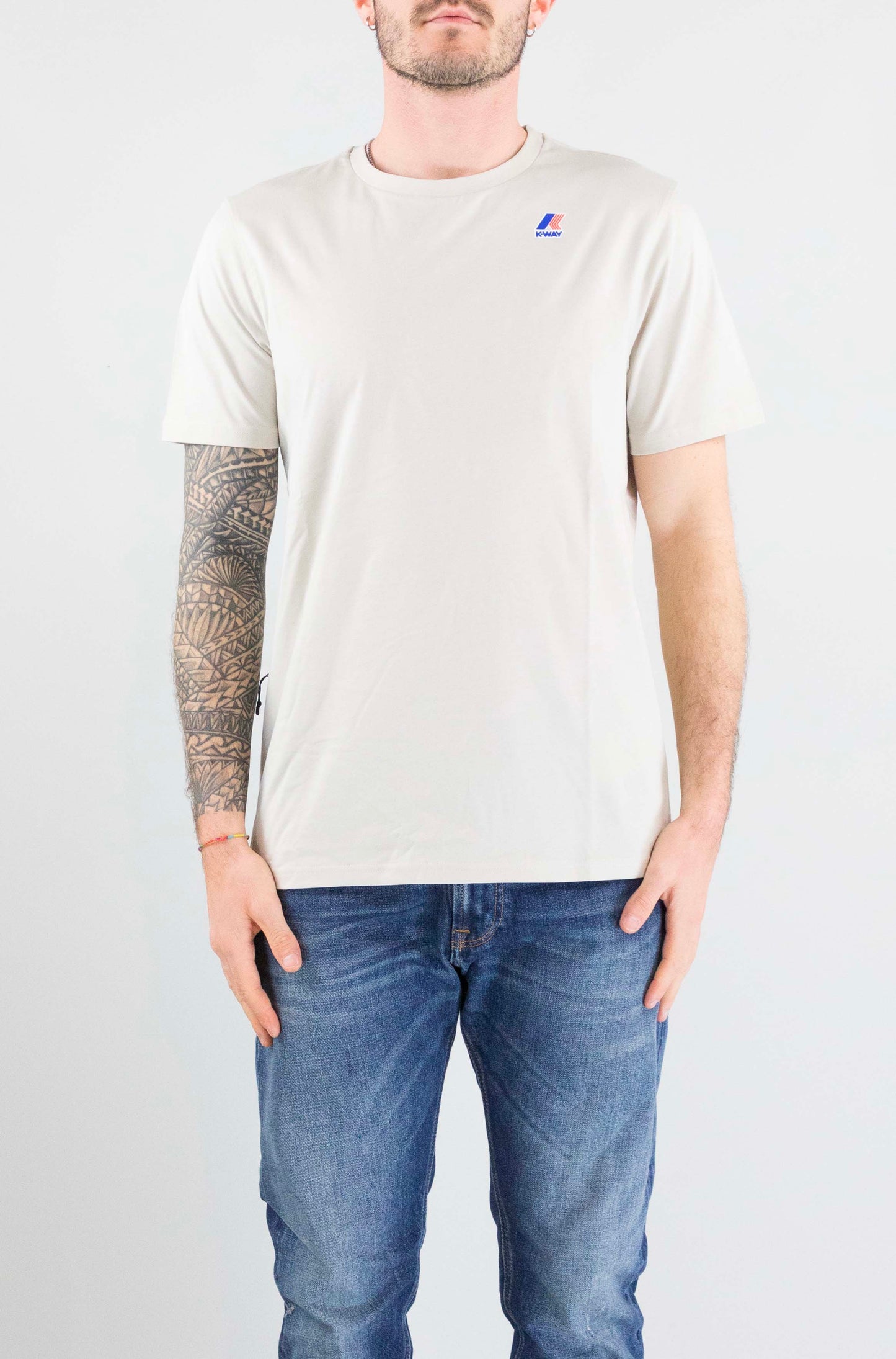 T-Shirt Kway 634 Beige Lt da Uomo k7142kw leonide