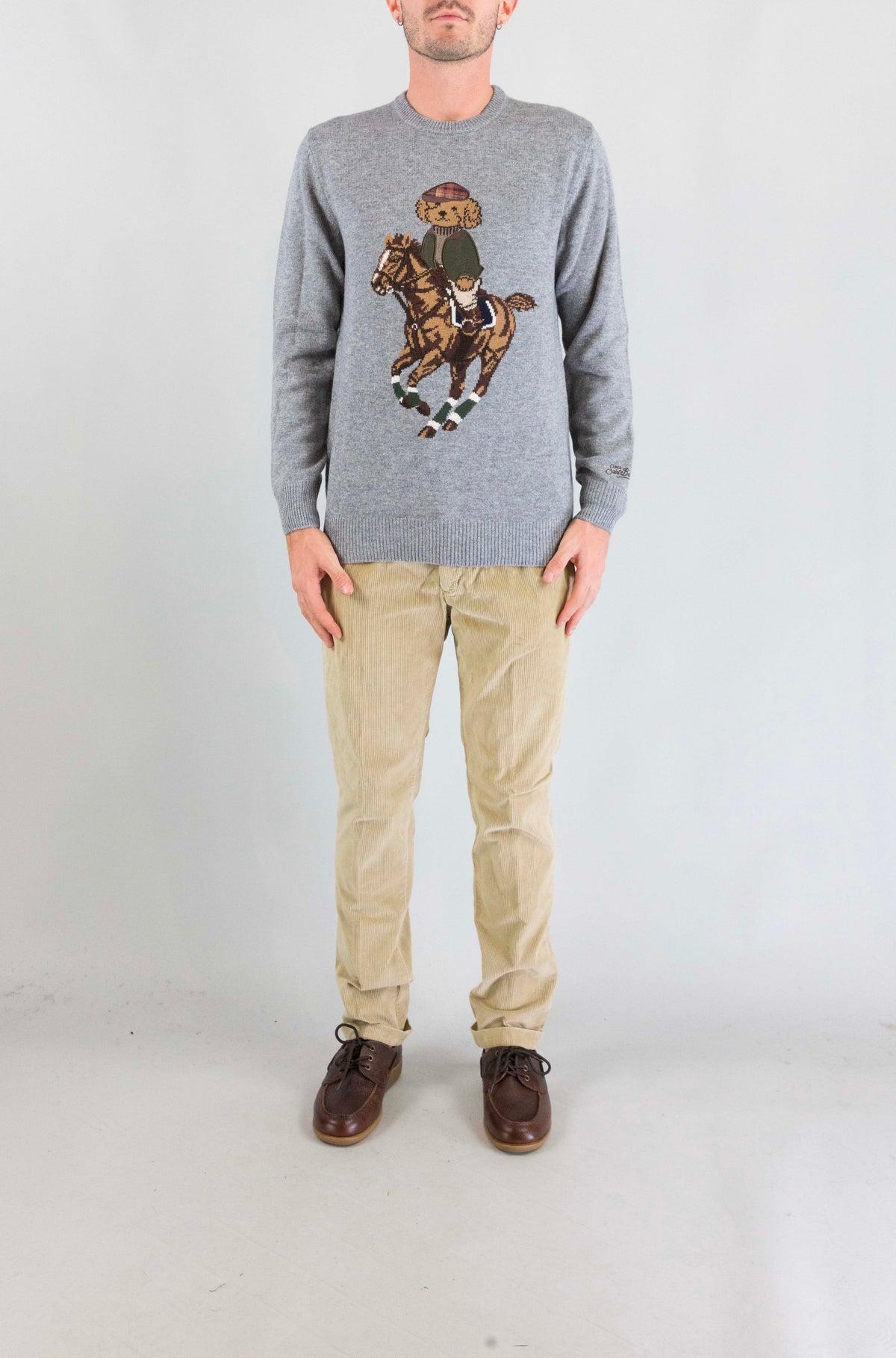 Maglia Mc2 Saint Barth Horse Poodle da Uomo heron