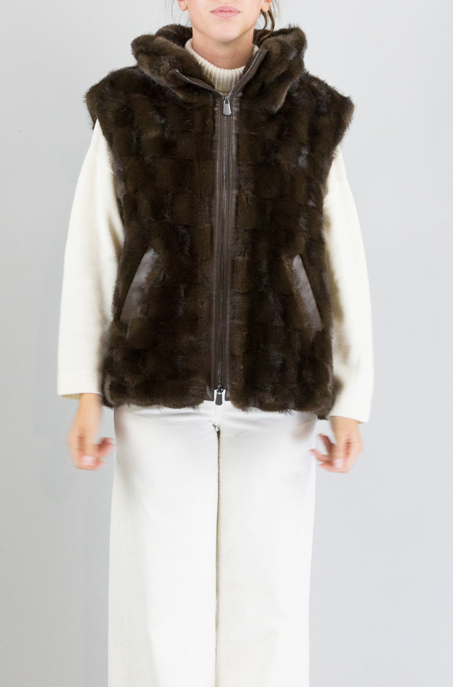 Gilet Pinko Marrone da Donna glossina