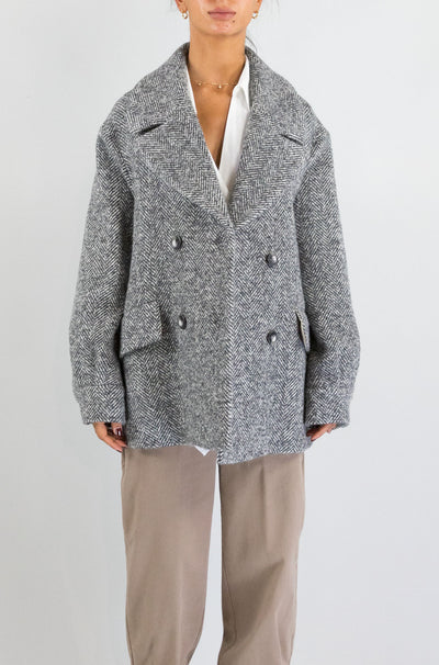 Cappotto Hanami D’Or Grey Tweed da Donna torre 366