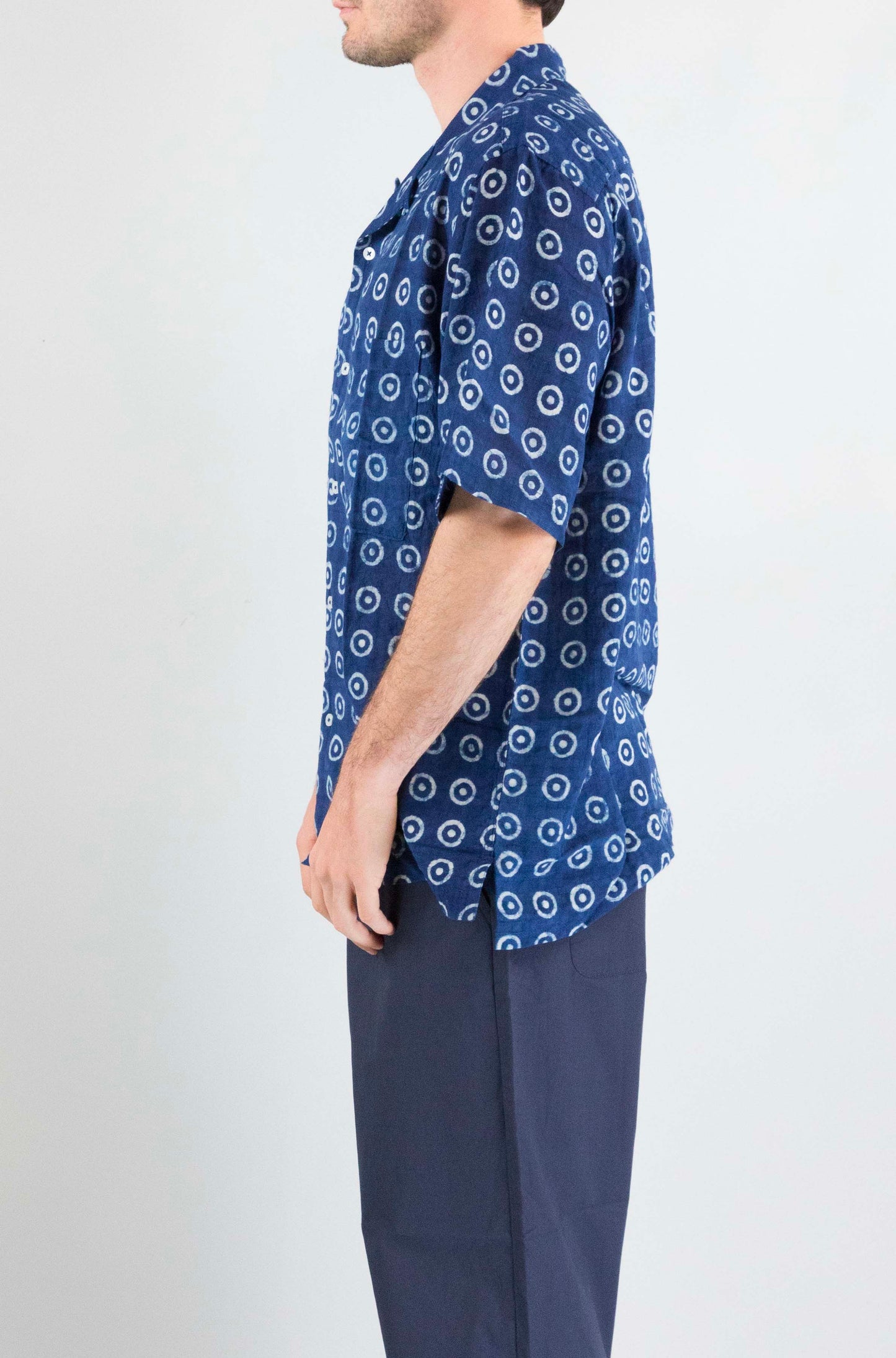 Camicia Universal Work Indigo da Uomo 34162 block print camper
